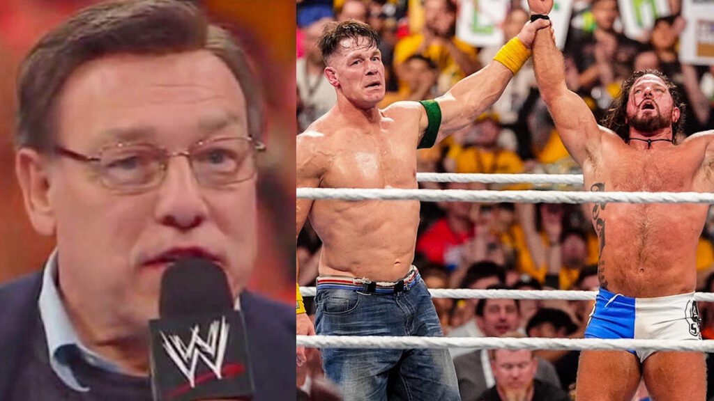 WWE stars John Cena and AJ Styles