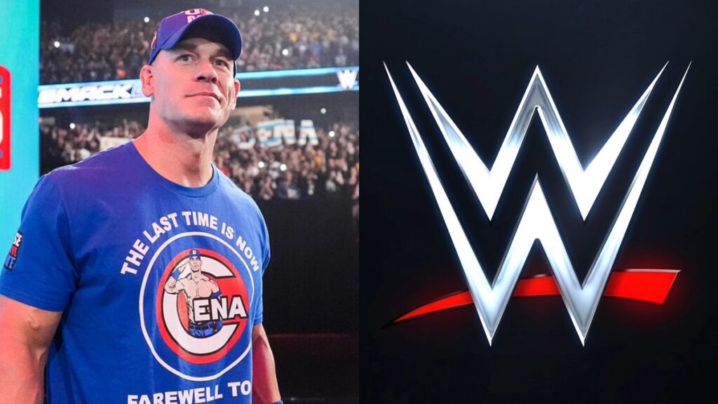John Cena and WWE logo