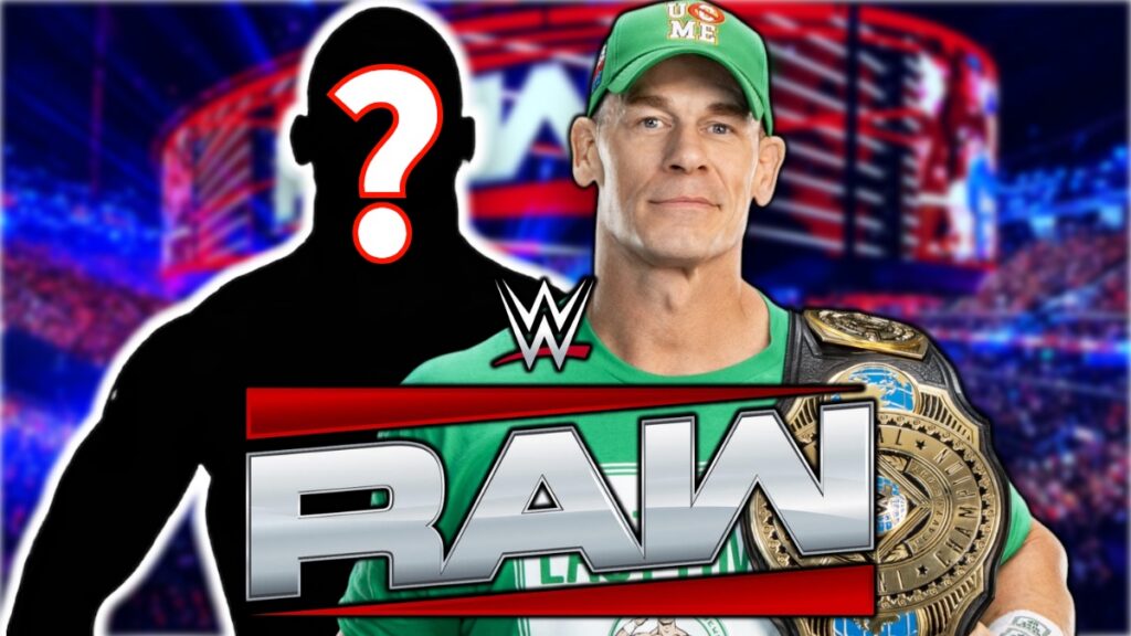 John Cena and WWE Raw logo