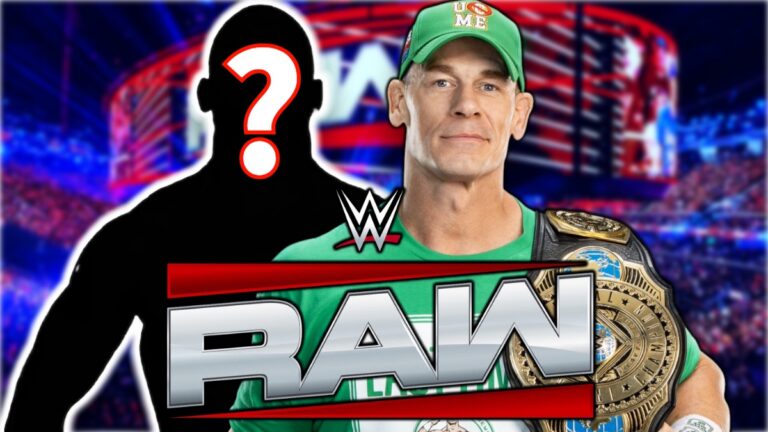 John Cena and WWE Raw logo