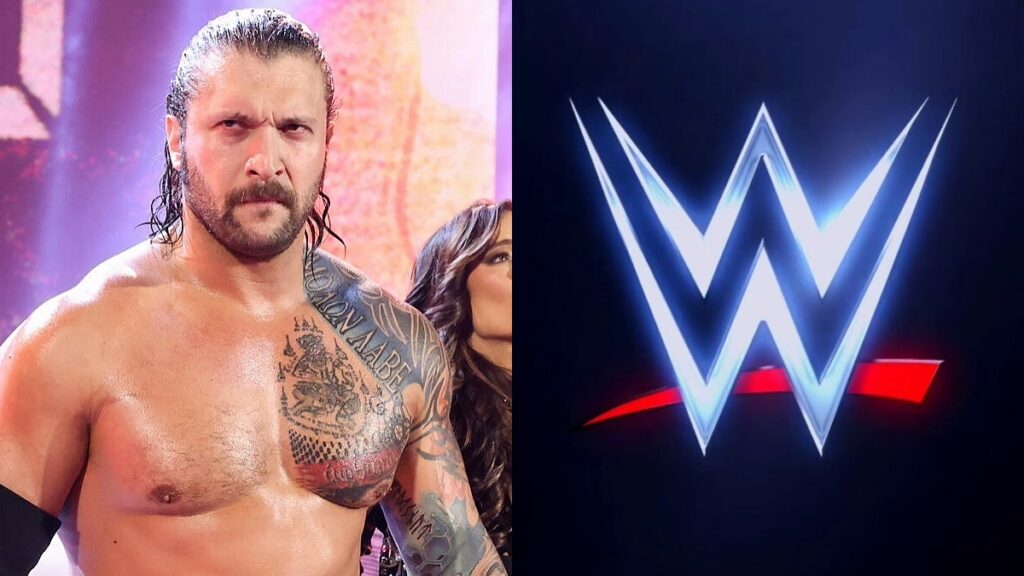 Killer Kross alongside WWE logo