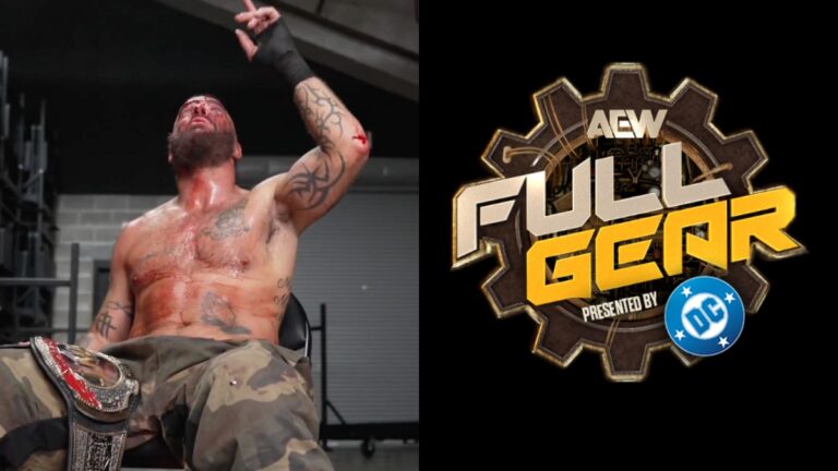 MARK BRISCOE and AEW Full Gear logo