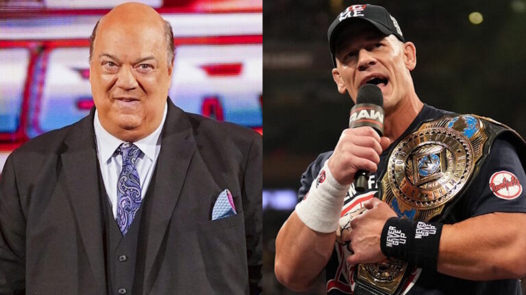 WWE stars Paul Heyman and John Cena