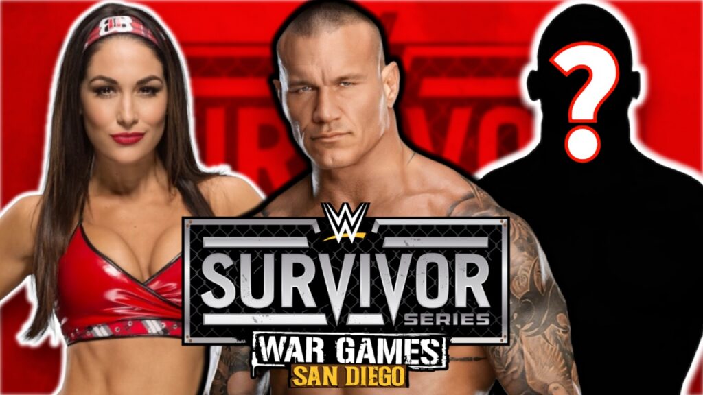 Randy Orton, Brie Bella and WWE Survivor Series logo