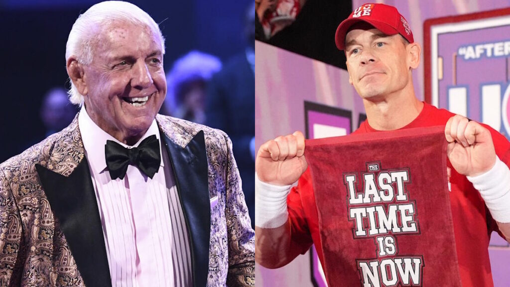 WWE stars Ric Flair and John Cena