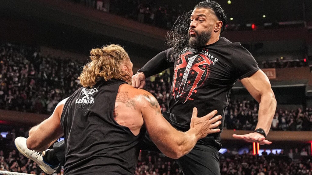 WWE stars Roman Reigns and Brock Lesnar