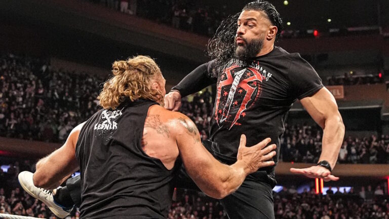 WWE stars Roman Reigns and Brock Lesnar