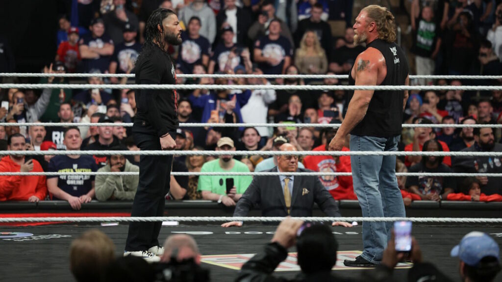 WWE stars Roman Reigns and Brock Lesnar