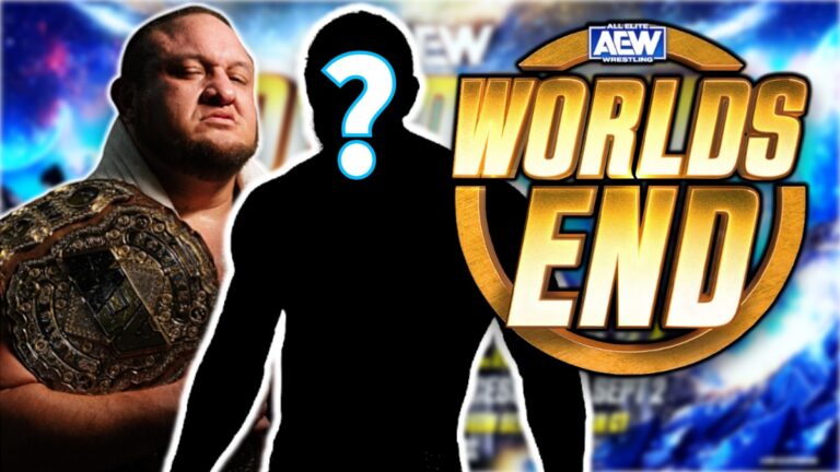 Samoa Joe & AEW Worlds End logo