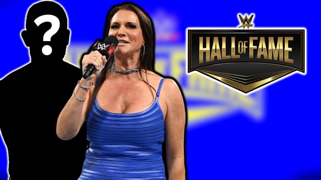 WWE Hall of Fame logo and Stephanie McMahon