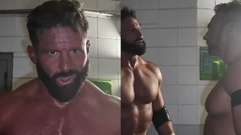 Zack Ryder and LA Knight backstage after WWE SmackDown