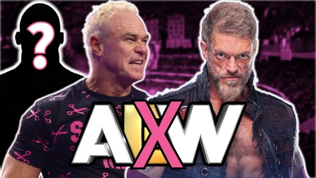 AEW logo with Adam Copeland and Billy Gunn