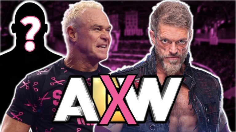 AEW logo with Adam Copeland and Billy Gunn