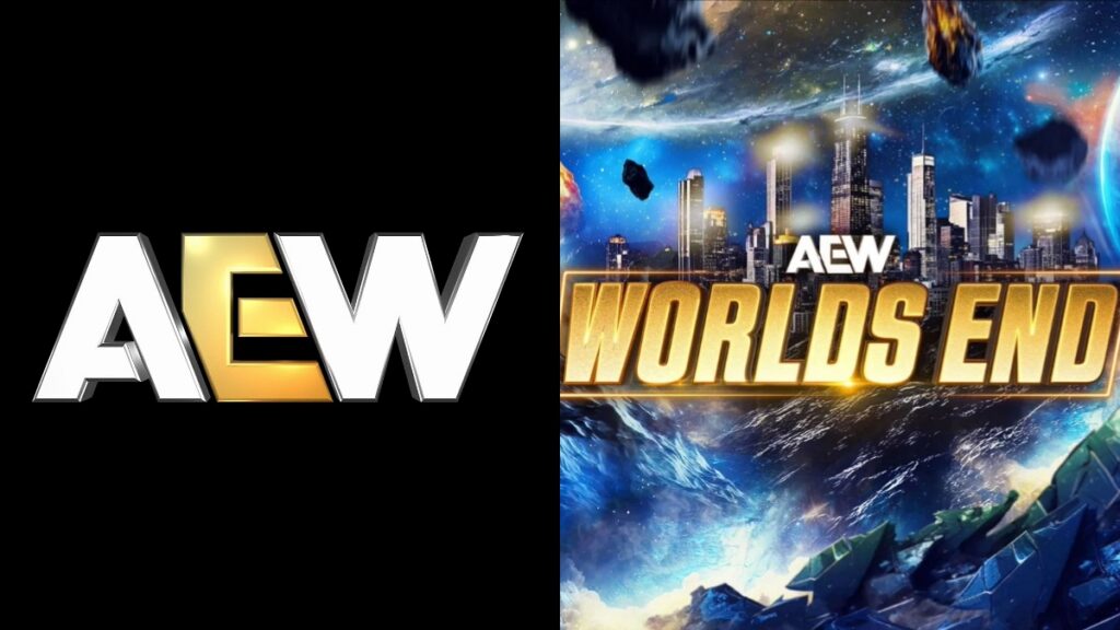 AEW logo and Worlds End 2025