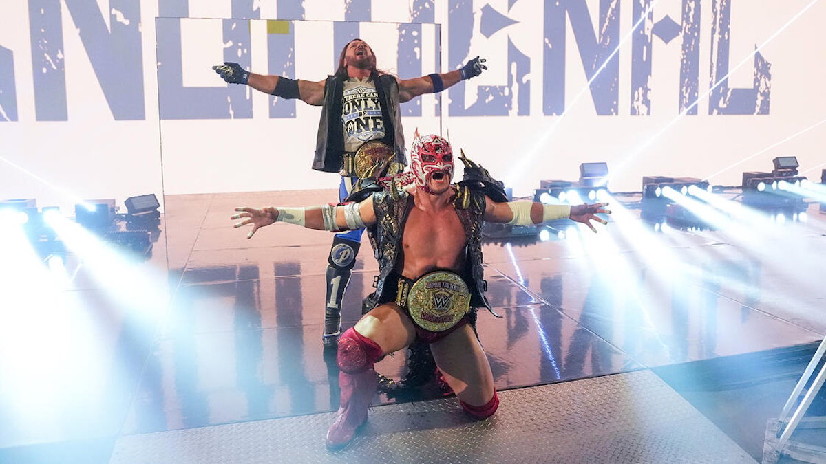 WWE stars AJ Styles and Dragon Lee