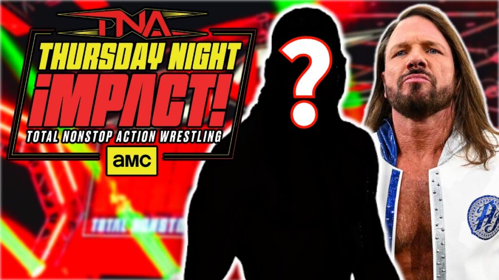 TNA Wrestling iMPACT on AMC logo with AJ Styles