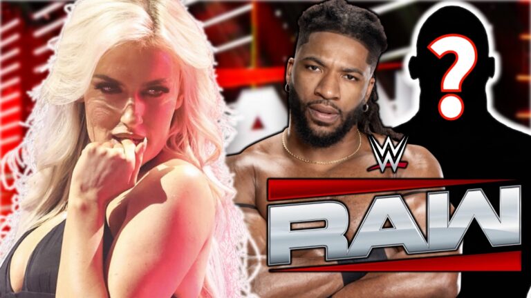 WWE NXT's Blake Monroe, Trick Williams with Raw logo
