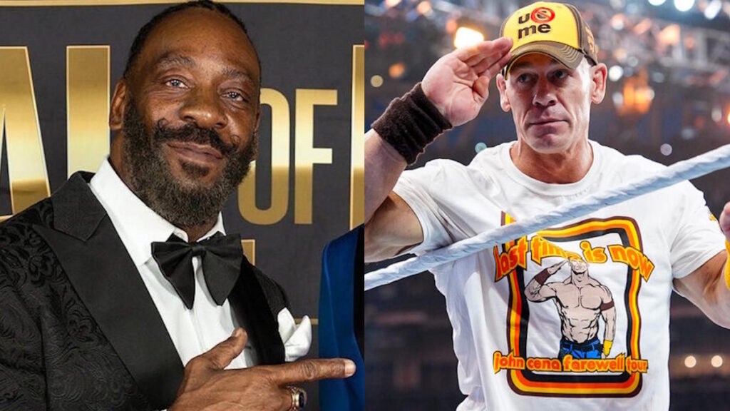 WWE stars Booker T and John Cena