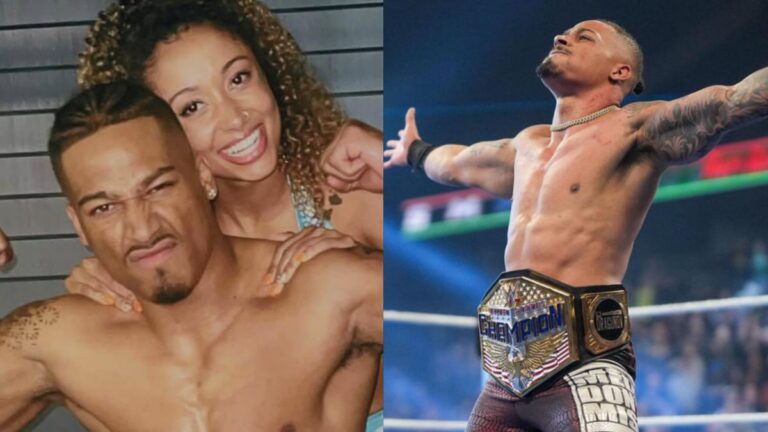 WWE stars Kelani Jordan and Carmelo Hayes