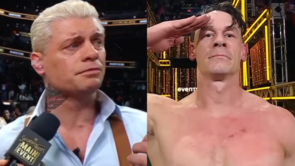 WWE stars Cody Rhodes and John Cena