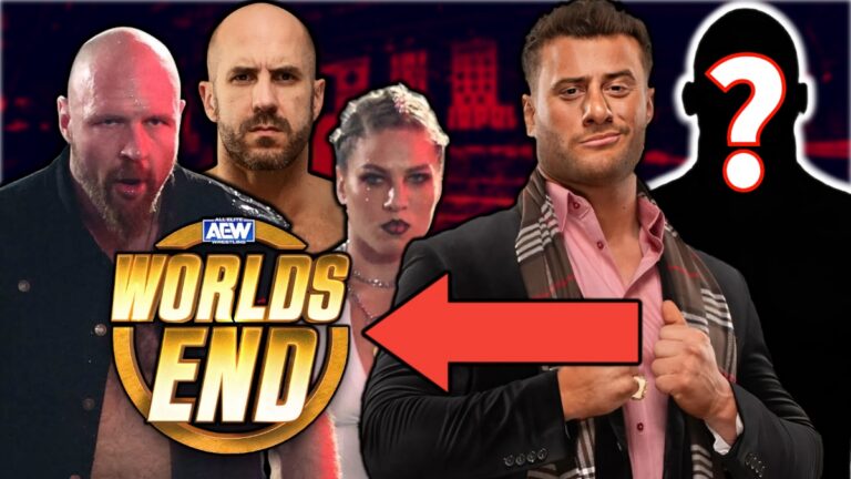 Death Riders, MJF and AEW Worlds End logo
