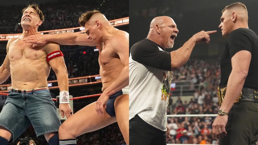 GUNTHER with John Cena and GUNTHER with Goldberg WWE
