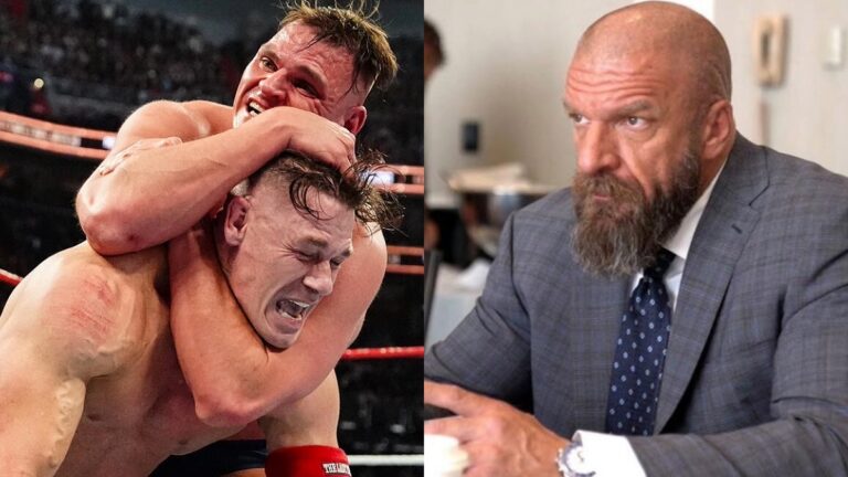 Triple H with WWE's GUNTHER and John Cena