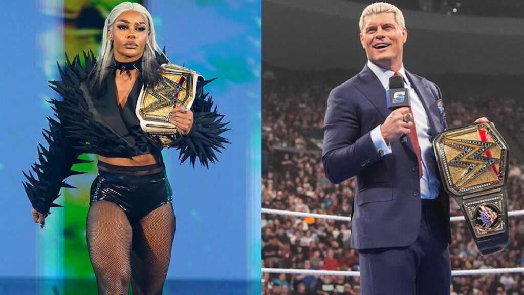 WWE Champions Jade Cargill and Cody Rhodes