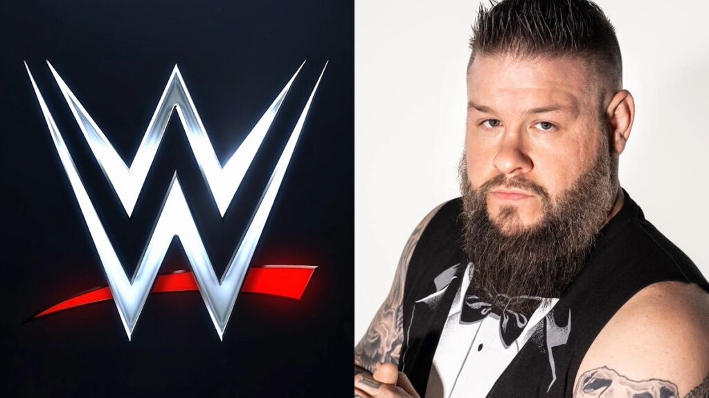 Kevin Owens and WWE logo