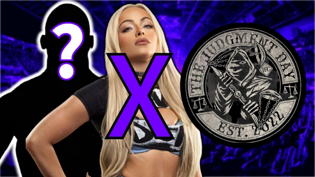 WWE's Liv Morgan with Judgment Day logo