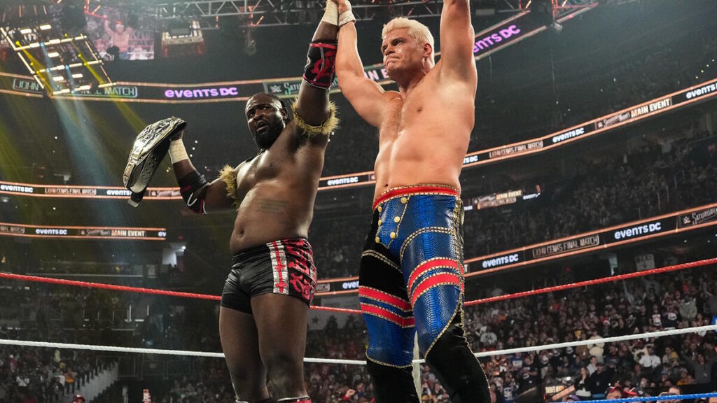 WWE stars Oba Femi and Cody Rhodes