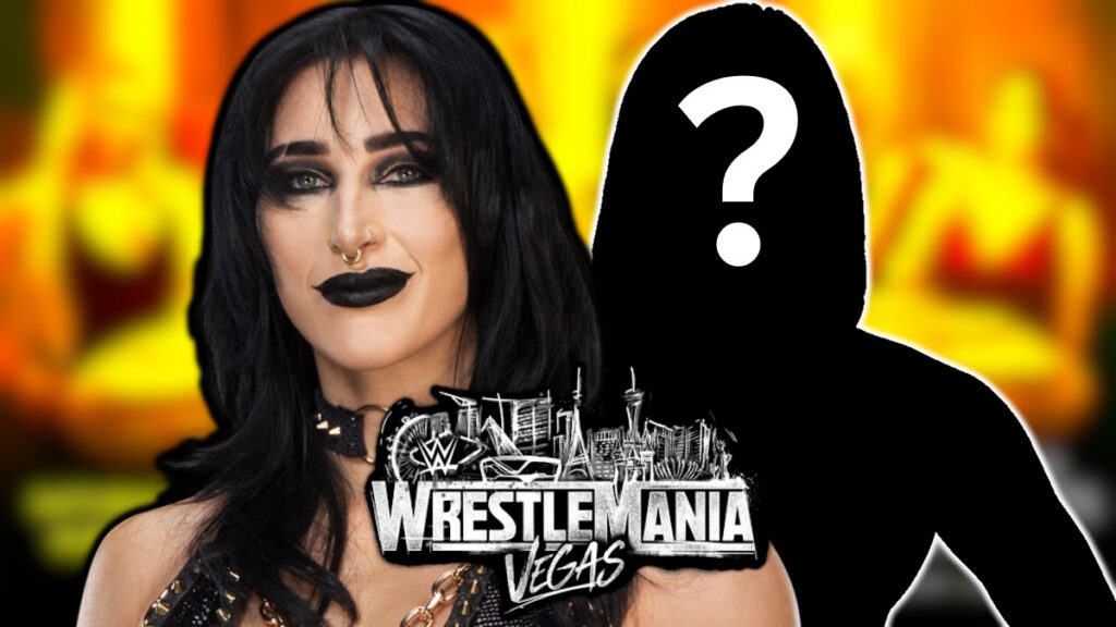 WWE WrestleMania 42 logo and Rhea Ripley