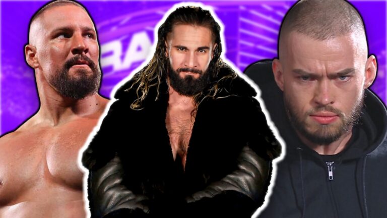 WWE's Seth Rollins, Austin Theory and Bron Breakker