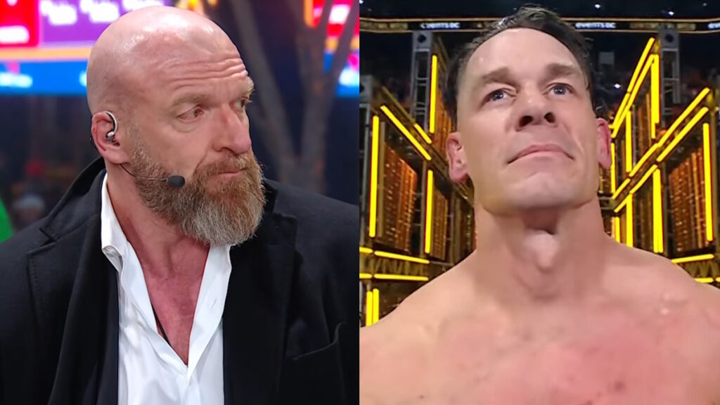 WWE stars Triple H and John Cena