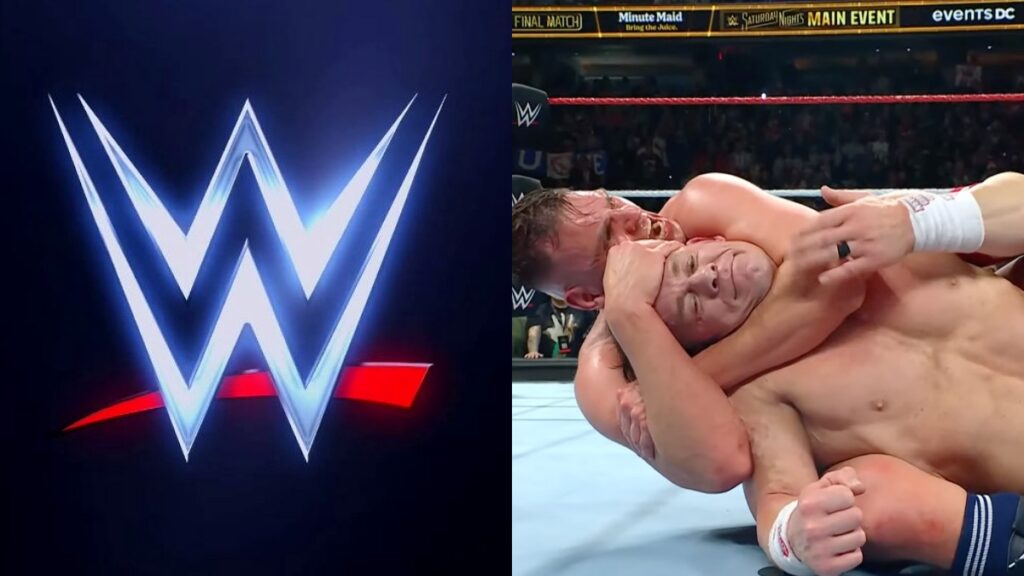 WWE logo and John Cena tapping to GUNTHER