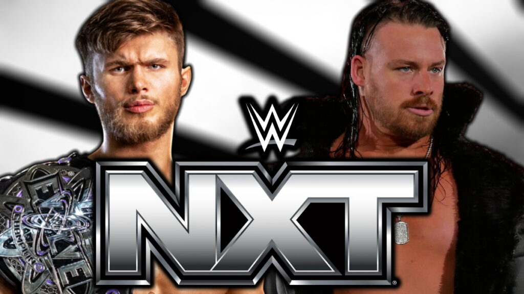 WWE NXT logo, Jackson Drake and David Finlay