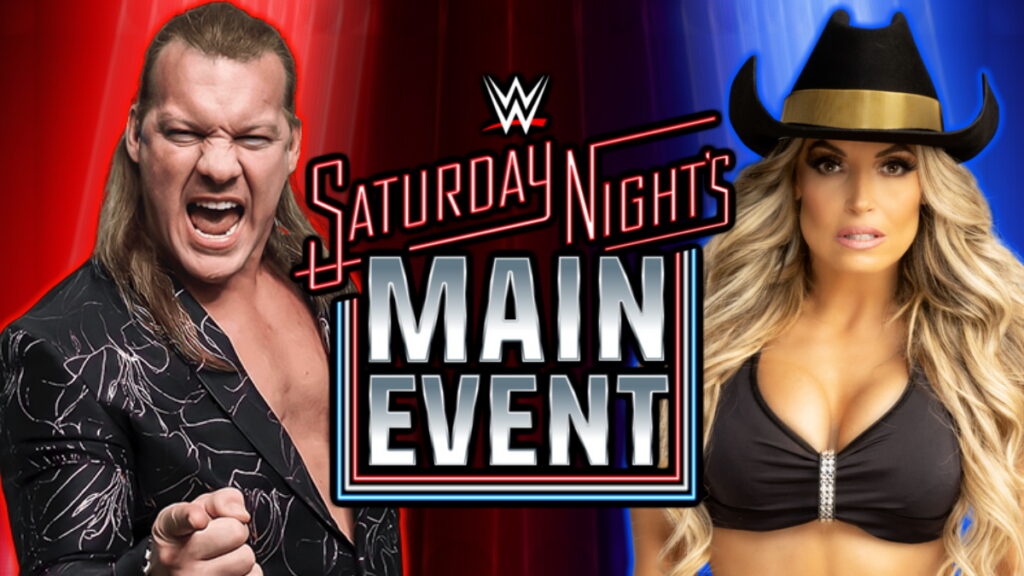 WWE Saturday Night's Main EVent logo, Chris Jericho and Trish Stratus