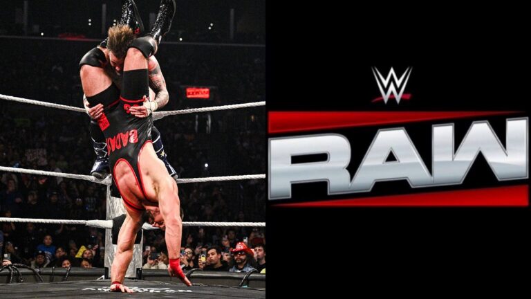 WWE Raw logo with Bron Breakker and CM Punk