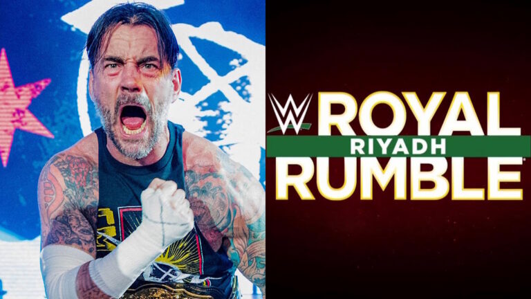 CM Punk and WWE Royal Rumble logo