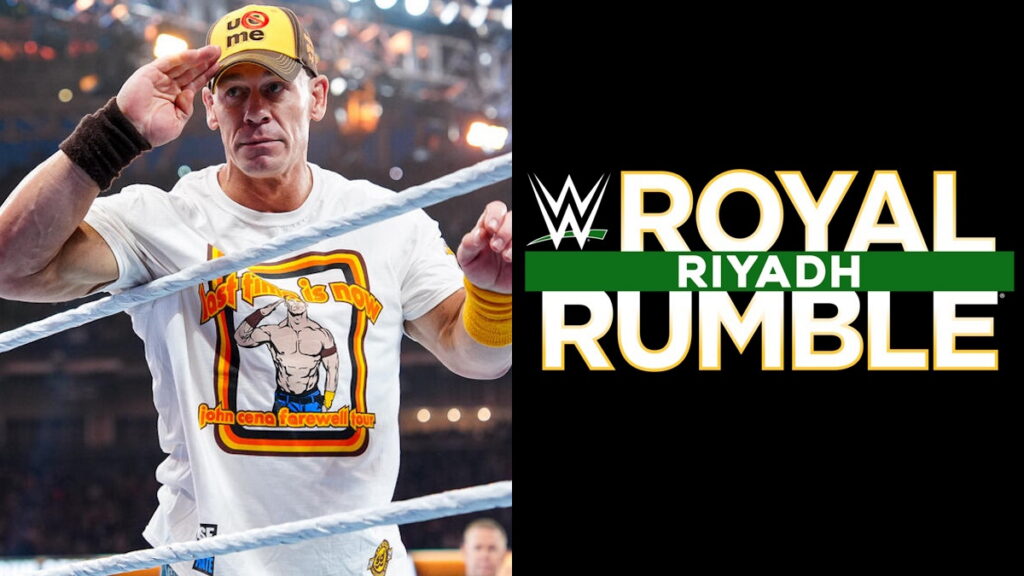 WWE Royal Rumble logo and John Cena