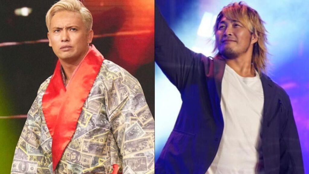 Kazuchika Okada and NJPW's Hiroshi Tanahashi in AEW