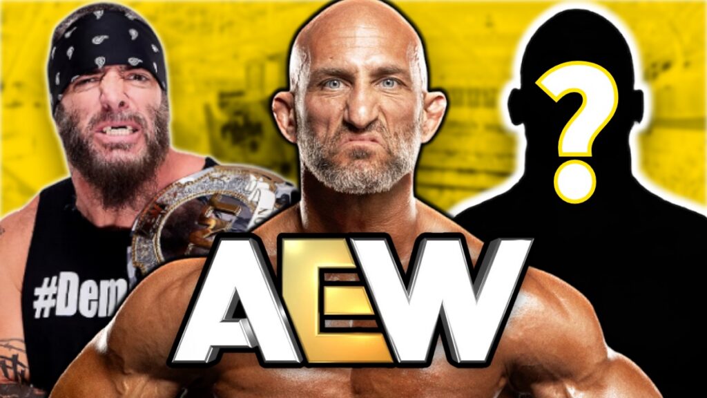 AEW logo with Tommaso Ciampa and Mark Briscoe