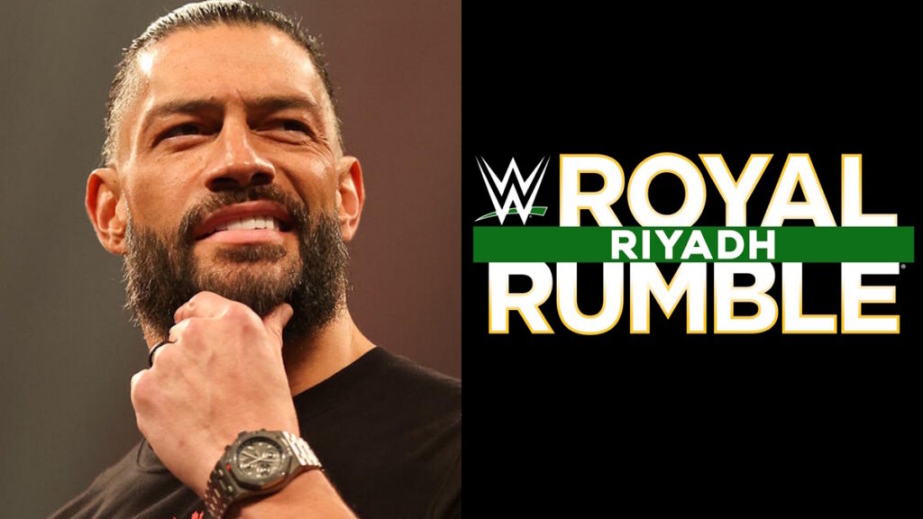 Roman Reigns and WWE Royal Rumble 2026 logo