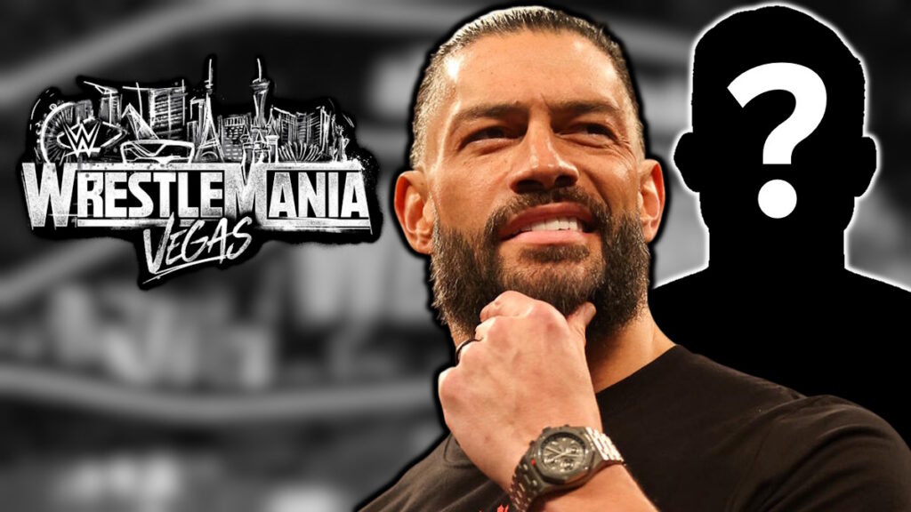 Roman Reigns and WWE WrestleMania 42 logo