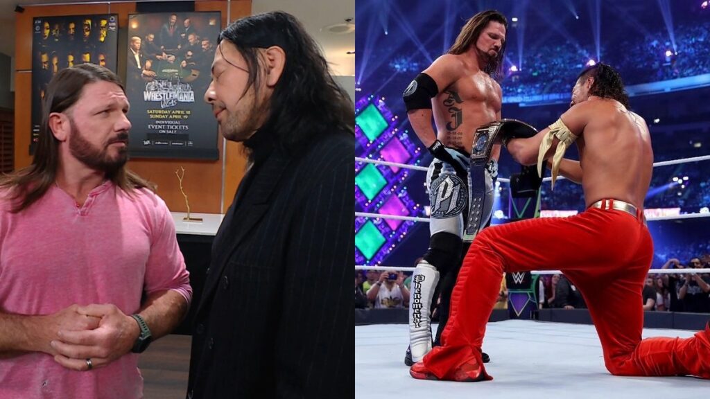 WWE's Shinsuke Nakamura and AJ Styles in 2026 and 2018