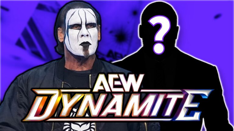 Sting and the AEW Dynamite logo