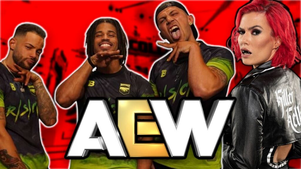 AEW logo with Killer Kelly and The Rascalz
