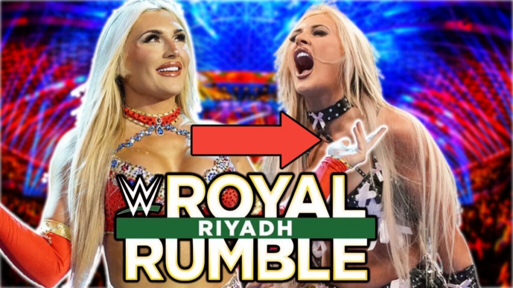 WWE Royal Rumble 2026 logo with Tiffany Stratton