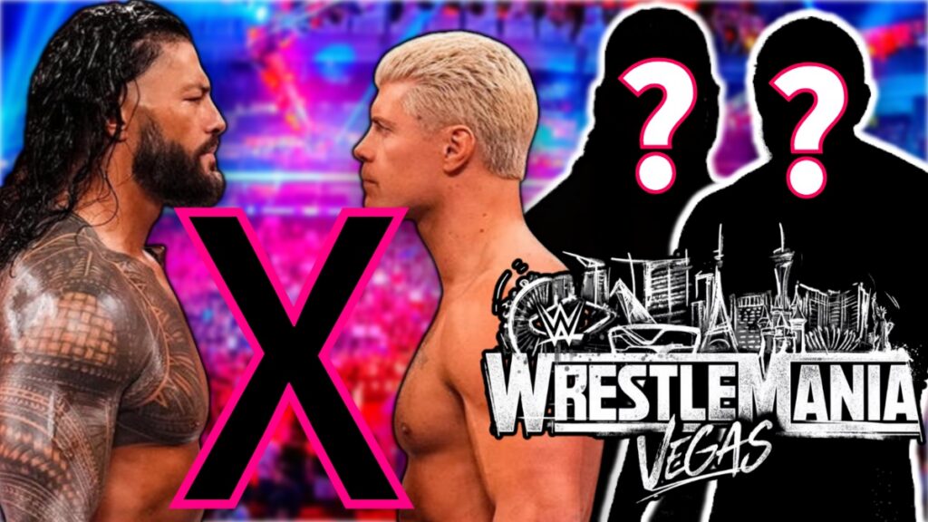 WWE WrestleMania 42 logo with Cody Rhodes and Roman Reigns