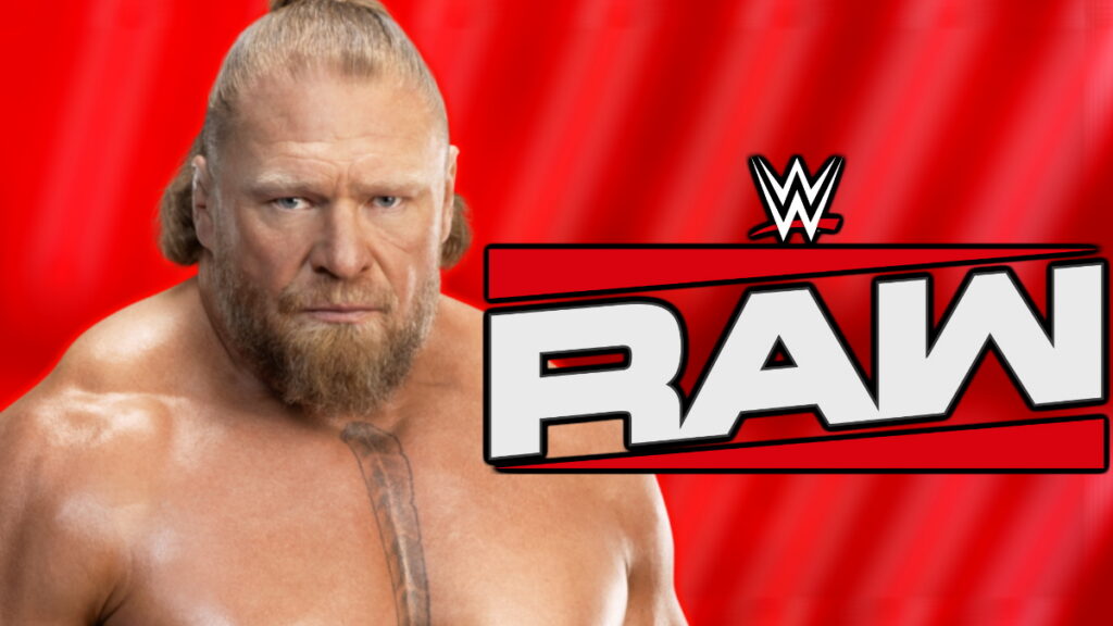 WWE Raw logo and Brock Lesnar
